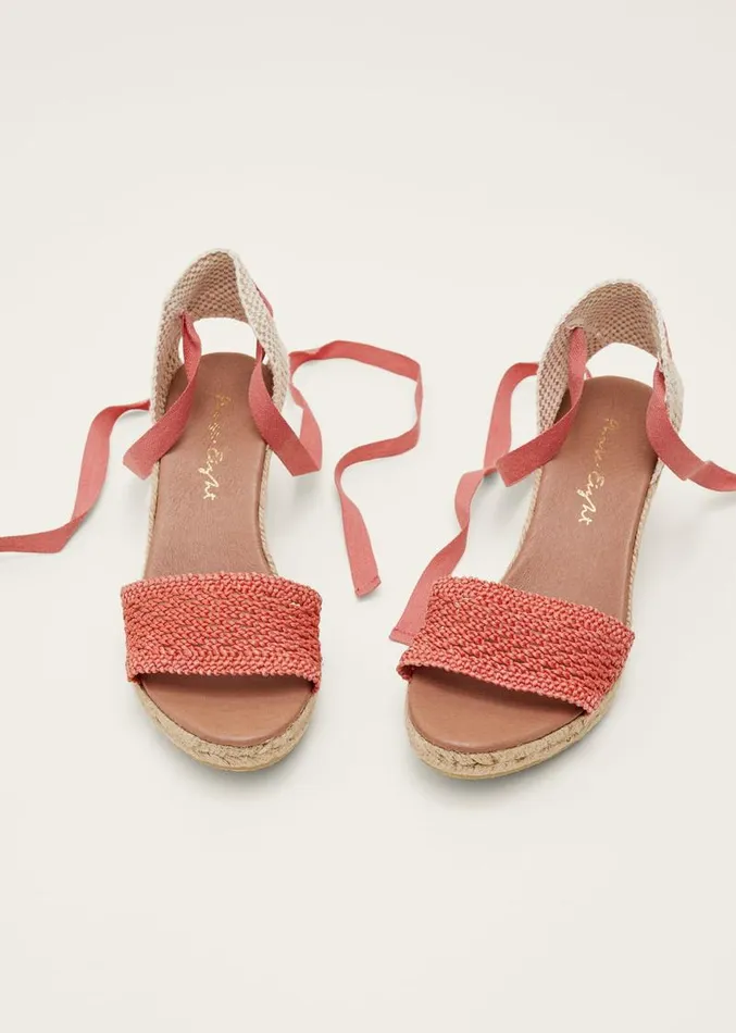 Weave Espadrille Coral Women Phase Eight Heels