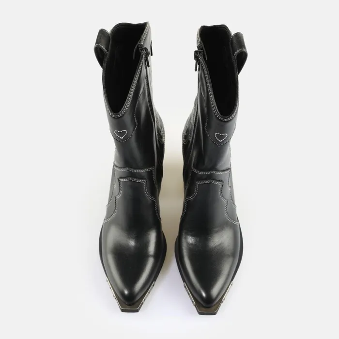 West Boot Mid Blackwhite Buffalo Boots and AnkleBoots