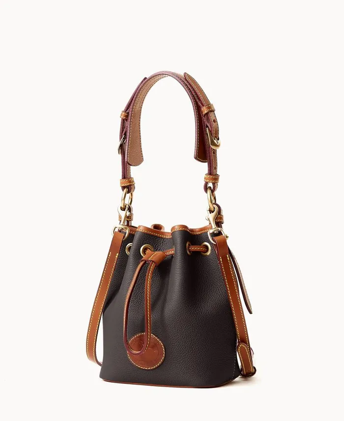 Woman All Weather Leather 30 Mini Drawstring 17 Black Dooney and Bourke Shoulder Bags Woman All Weather Leather 30 Mini Drawstring 17 Black Dooney and Bourke Shoulder Bags