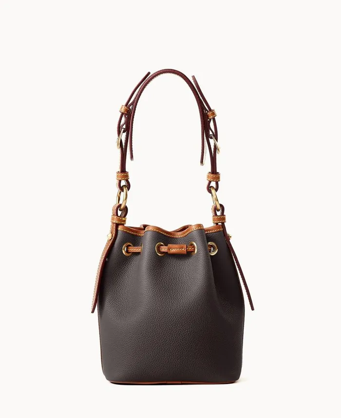Woman All Weather Leather 30 Mini Drawstring 17 Black Dooney and Bourke Shoulder Bags Woman All Weather Leather 30 Mini Drawstring 17 Black Dooney and Bourke Shoulder Bags