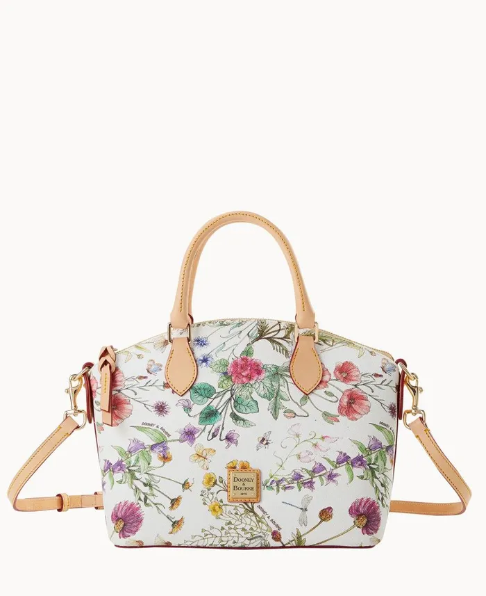 Woman Botanical Collection Geena Satchel White Dooney and Bourke Satchels