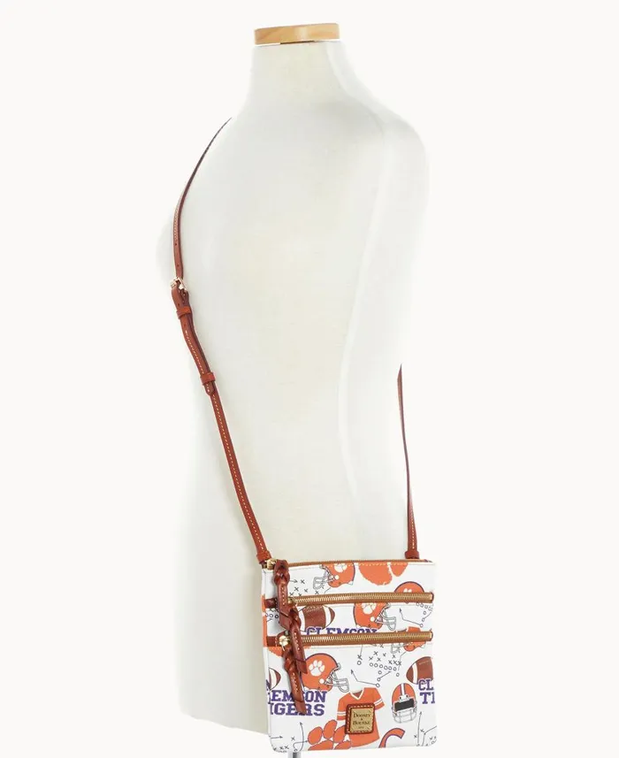 Woman Collegiate Clemson University N S Triple Zip Crossbody Clemson Dooney and Bourke Crossbodies Woman Collegiate Clemson University N S Triple Zip Crossbody Clemson Dooney and Bourke Crossbodies