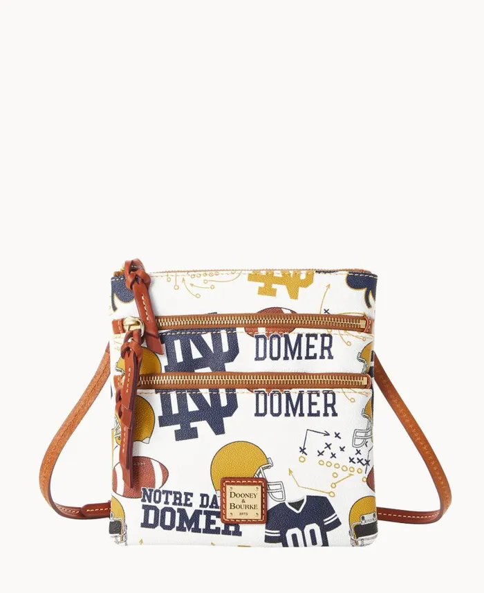 Woman Collegiate University Of Notre Dame N S Triple Zip Crossbody Notre Dame Dooney and Bourke Crossbodies Woman Collegiate University Of Notre Dame N S Triple Zip Crossbody Notre Dame Dooney and Bourke Crossbodies