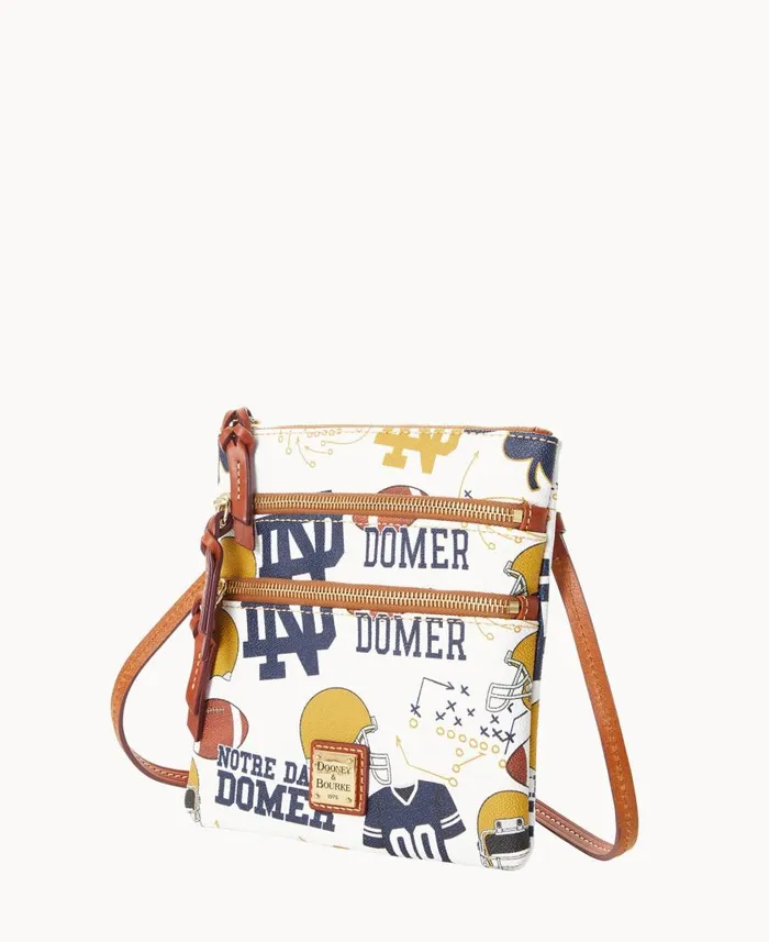 Woman Collegiate University Of Notre Dame N S Triple Zip Crossbody Notre Dame Dooney and Bourke Crossbodies Woman Collegiate University Of Notre Dame N S Triple Zip Crossbody Notre Dame Dooney and Bourke Crossbodies