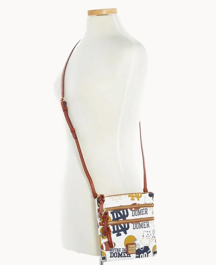 Woman Collegiate University Of Notre Dame N S Triple Zip Crossbody Notre Dame Dooney and Bourke Crossbodies Woman Collegiate University Of Notre Dame N S Triple Zip Crossbody Notre Dame Dooney and Bourke Crossbodies