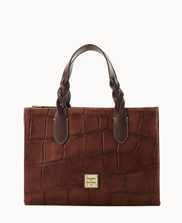 Woman Denison Gia Satchel Cognac Dooney and Bourke Satchels