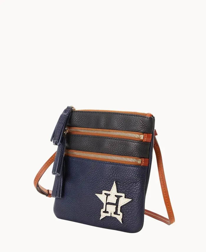 Woman MLB Astros Triple Zip Crossbody Astros Dooney and Bourke Crossbodies Woman MLB Astros Triple Zip Crossbody Astros Dooney and Bourke Crossbodies