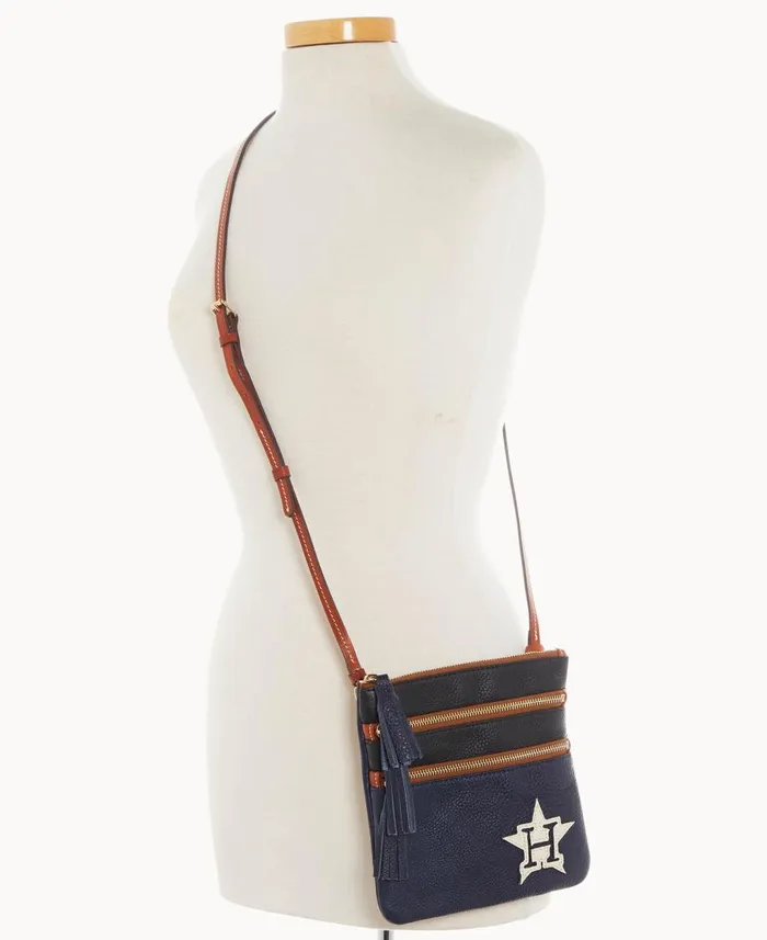 Woman MLB Astros Triple Zip Crossbody Astros Dooney and Bourke Crossbodies Woman MLB Astros Triple Zip Crossbody Astros Dooney and Bourke Crossbodies