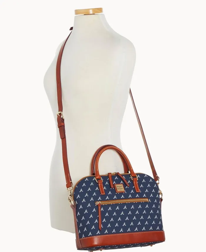 Woman MLB Braves Domed Zip Satchel Braves Dooney and Bourke Satchels Woman MLB Braves Domed Zip Satchel Braves Dooney and Bourke Satchels