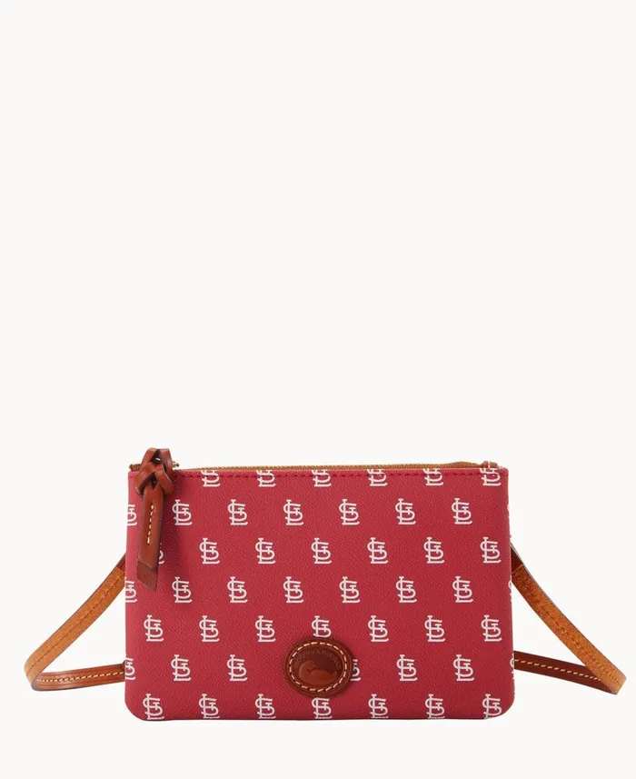 Woman MLB Cardinals Top Zip Crossbody Cardinals Dooney and Bourke Crossbodies