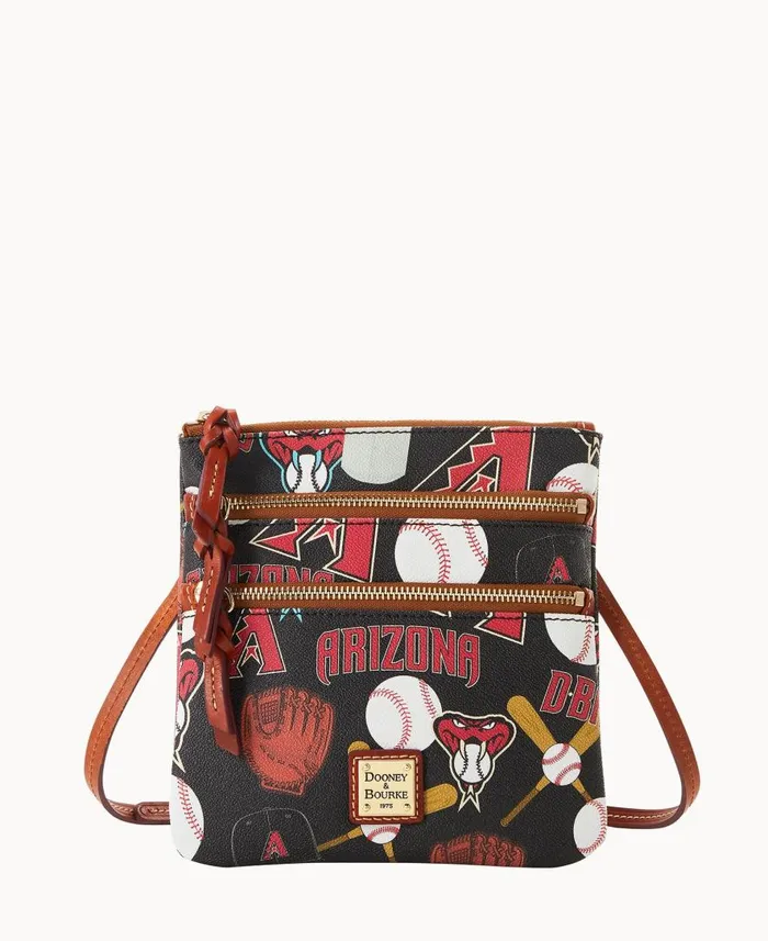 Woman MLB Diamondbacks N S Triple Zip Crossbody Diamondbacks Dooney and Bourke Crossbodies