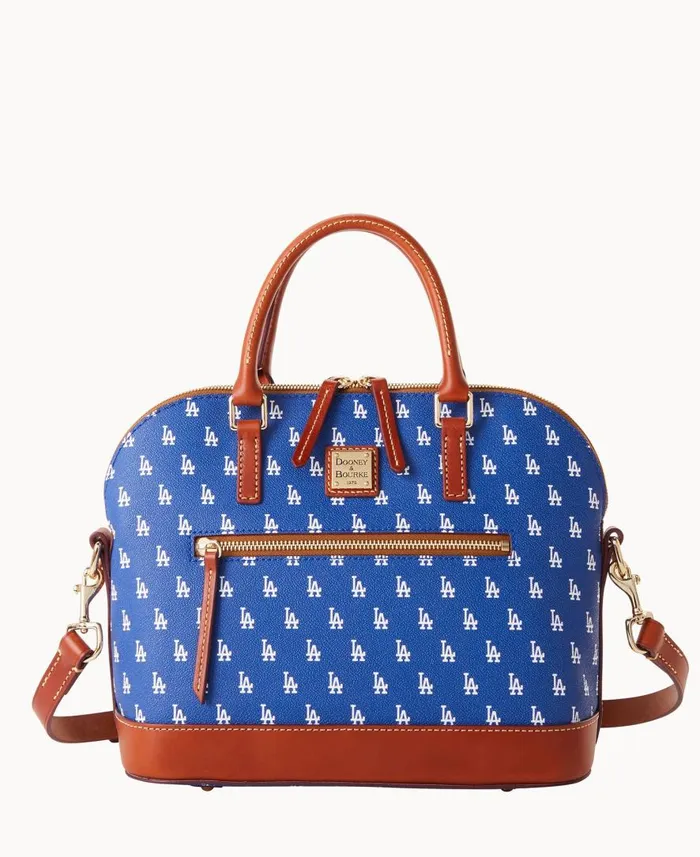 Woman MLB Dodgers Domed Zip Satchel Dodgers Dooney and Bourke Satchels