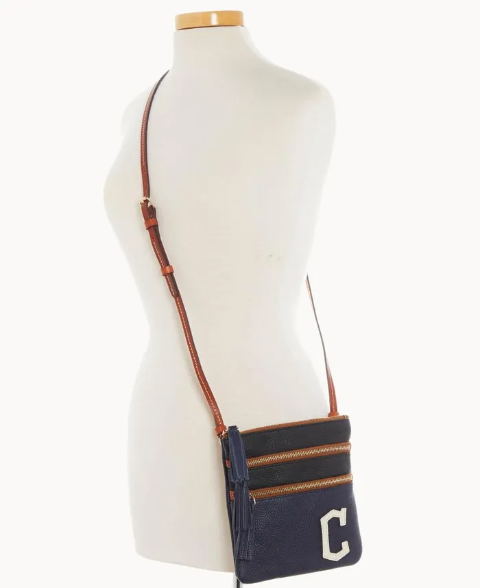 Woman MLB Guardians Triple Zip Crossbody Guardians Dooney and Bourke Crossbodies Woman MLB Guardians Triple Zip Crossbody Guardians Dooney and Bourke Crossbodies