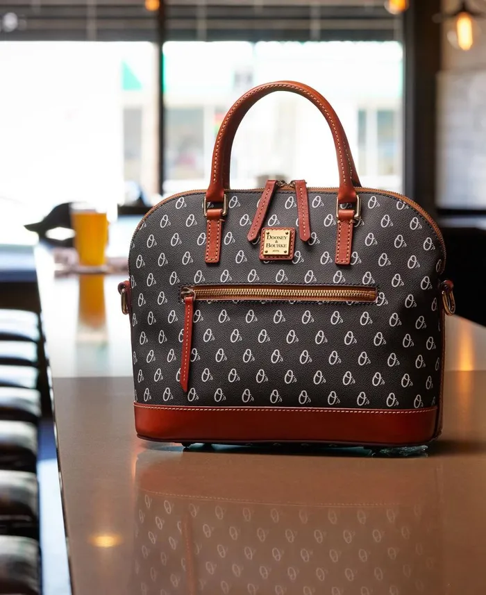 Woman MLB Orioles Domed Zip Satchel Orioles Dooney and Bourke Satchels Woman MLB Orioles Domed Zip Satchel Orioles Dooney and Bourke Satchels