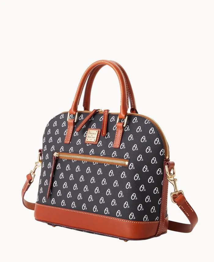 Woman MLB Orioles Domed Zip Satchel Orioles Dooney and Bourke Satchels Woman MLB Orioles Domed Zip Satchel Orioles Dooney and Bourke Satchels