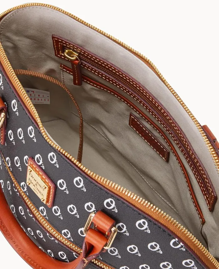 Woman MLB Orioles Domed Zip Satchel Orioles Dooney and Bourke Satchels Woman MLB Orioles Domed Zip Satchel Orioles Dooney and Bourke Satchels
