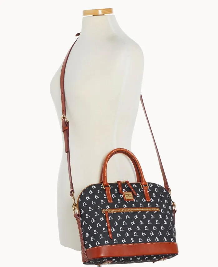Woman MLB Orioles Domed Zip Satchel Orioles Dooney and Bourke Satchels Woman MLB Orioles Domed Zip Satchel Orioles Dooney and Bourke Satchels
