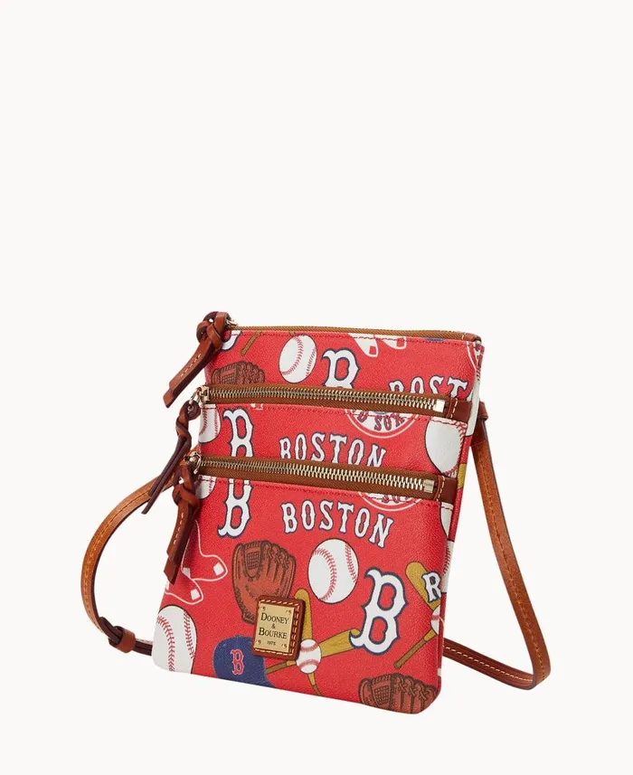 Woman MLB Red Sox N S Triple Zip Crossbody Red Sox Dooney and Bourke Crossbodies Woman MLB Red Sox N S Triple Zip Crossbody Red Sox Dooney and Bourke Crossbodies