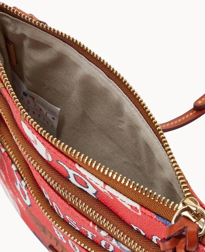 Woman MLB Red Sox N S Triple Zip Crossbody Red Sox Dooney and Bourke Crossbodies Woman MLB Red Sox N S Triple Zip Crossbody Red Sox Dooney and Bourke Crossbodies
