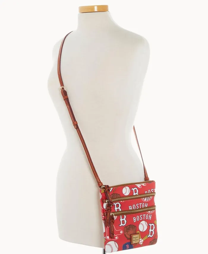 Woman MLB Red Sox N S Triple Zip Crossbody Red Sox Dooney and Bourke Crossbodies Woman MLB Red Sox N S Triple Zip Crossbody Red Sox Dooney and Bourke Crossbodies