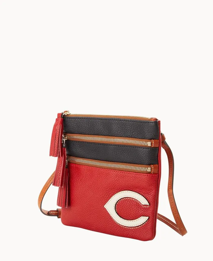 Woman MLB Reds Triple Zip Crossbody Reds Dooney and Bourke Crossbodies Woman MLB Reds Triple Zip Crossbody Reds Dooney and Bourke Crossbodies