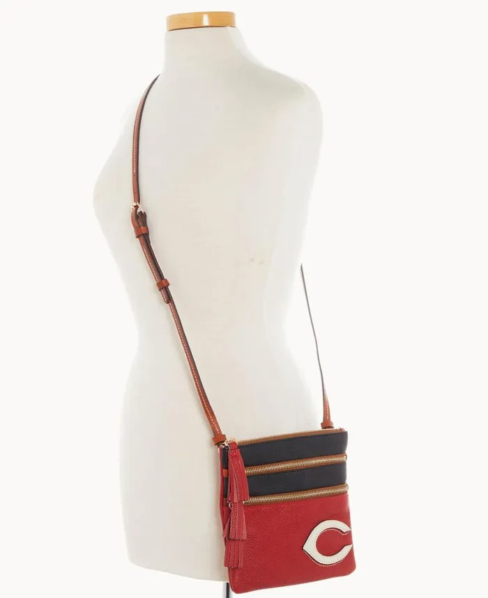 Woman MLB Reds Triple Zip Crossbody Reds Dooney and Bourke Crossbodies Woman MLB Reds Triple Zip Crossbody Reds Dooney and Bourke Crossbodies