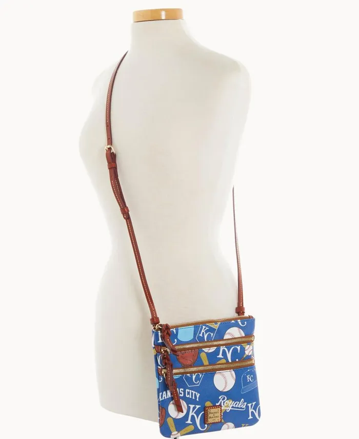 Woman MLB Royals N S Triple Zip Crossbody Royals Dooney and Bourke Crossbodies Woman MLB Royals N S Triple Zip Crossbody Royals Dooney and Bourke Crossbodies