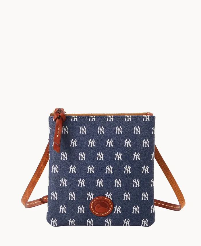 Woman MLB Yankees Small North South Top Zip Crossbody Yankees Dooney and Bourke Crossbodies