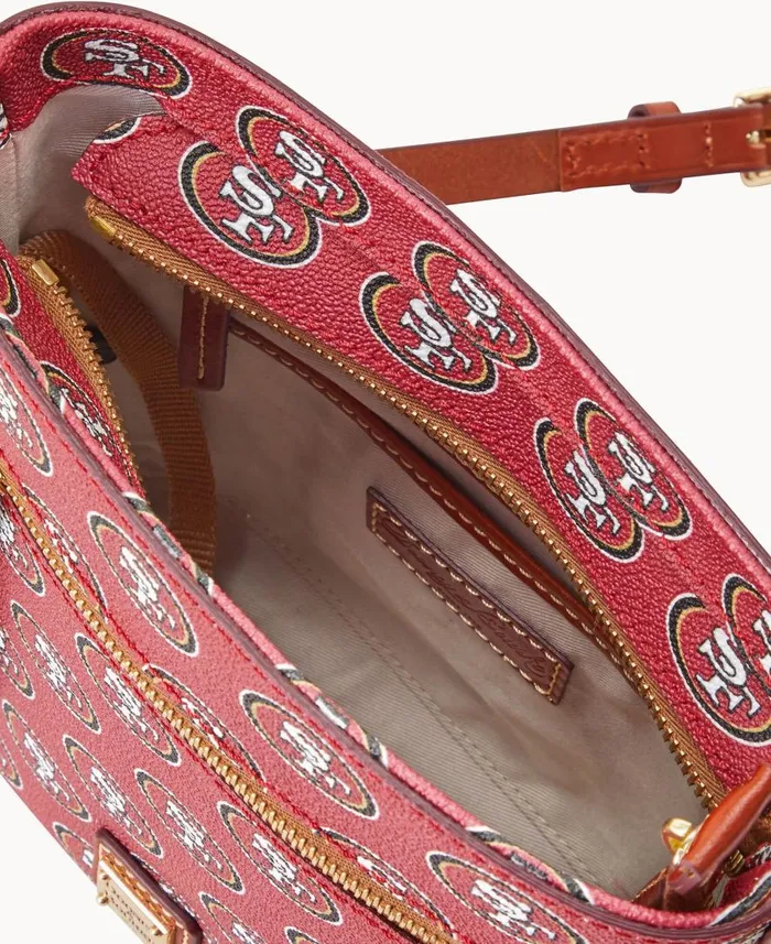 Woman NFL 49ers Small Zip Crossbody 49ers Dooney and Bourke Crossbodies Woman NFL 49ers Small Zip Crossbody 49ers Dooney and Bourke Crossbodies