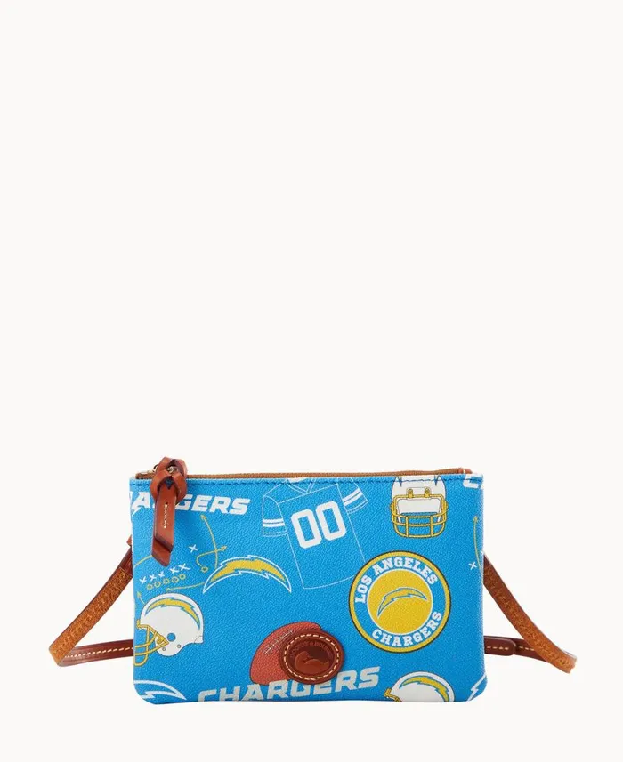 Woman NFL Chargers Top Zip Crossbody Chargers Dooney and Bourke Crossbodies