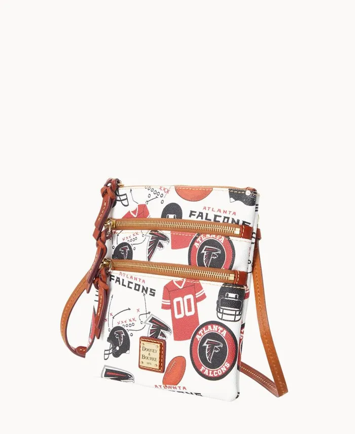 Woman NFL Falcons N S Triple Zip Crossbody Falcons Dooney and Bourke Crossbodies Woman NFL Falcons N S Triple Zip Crossbody Falcons Dooney and Bourke Crossbodies