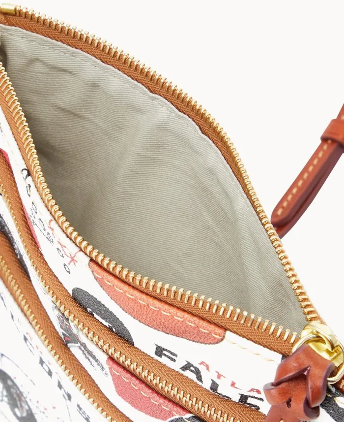 Woman NFL Falcons N S Triple Zip Crossbody Falcons Dooney and Bourke Crossbodies Woman NFL Falcons N S Triple Zip Crossbody Falcons Dooney and Bourke Crossbodies