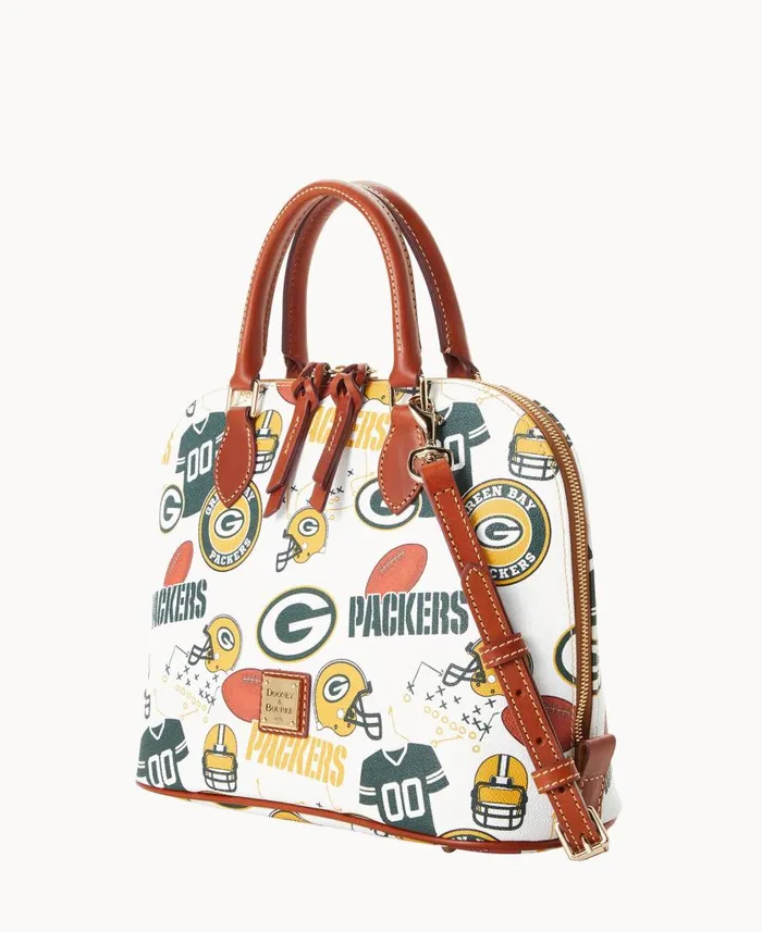 Woman NFL Packers Zip Zip Satchel Packers Dooney and Bourke Satchels Woman NFL Packers Zip Zip Satchel Packers Dooney and Bourke Satchels