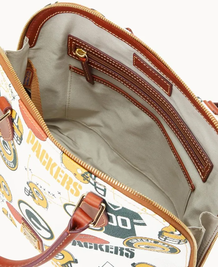 Woman NFL Packers Zip Zip Satchel Packers Dooney and Bourke Satchels Woman NFL Packers Zip Zip Satchel Packers Dooney and Bourke Satchels