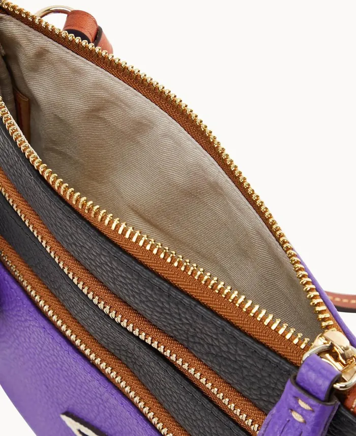 Woman NFL Ravens Triple Zip Crossbody Ravens Dooney and Bourke Crossbodies Woman NFL Ravens Triple Zip Crossbody Ravens Dooney and Bourke Crossbodies