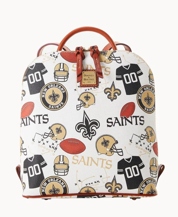Woman NFL Saints Zip Pod Backpack Saints Dooney and Bourke Backpacks