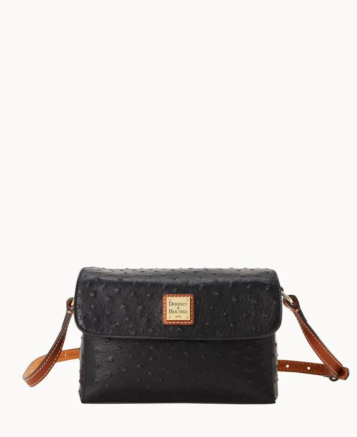 Woman Ostrich Rena Crossbody Black Dooney and Bourke Crossbodies
