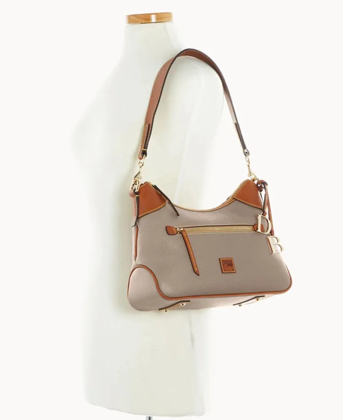 Woman Pebble Grain Hobo Taupe Dooney and Bourke Shoulder Bags Woman Pebble Grain Hobo Taupe Dooney and Bourke Shoulder Bags