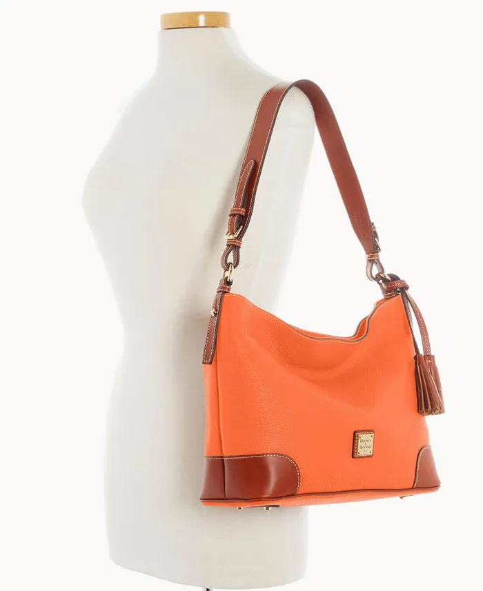 Woman Pebble Grain Large Sac Coral Dooney and Bourke Shoulder Bags Woman Pebble Grain Large Sac Coral Dooney and Bourke Shoulder Bags