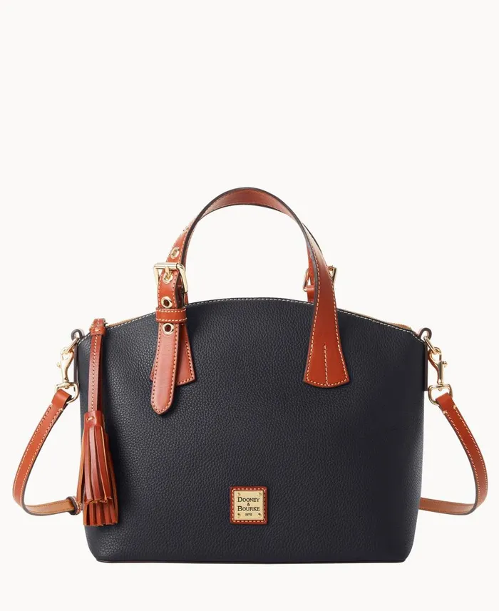 Woman Pebble Grain Trina Satchel Black Dooney and Bourke Satchels