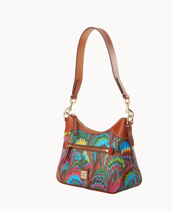 Woman Plumes Small Hobo Brown Dooney and Bourke Shoulder Bags Woman Plumes Small Hobo Brown Dooney and Bourke Shoulder Bags