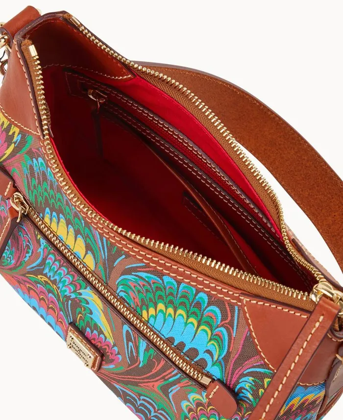 Woman Plumes Small Hobo Brown Dooney and Bourke Shoulder Bags Woman Plumes Small Hobo Brown Dooney and Bourke Shoulder Bags