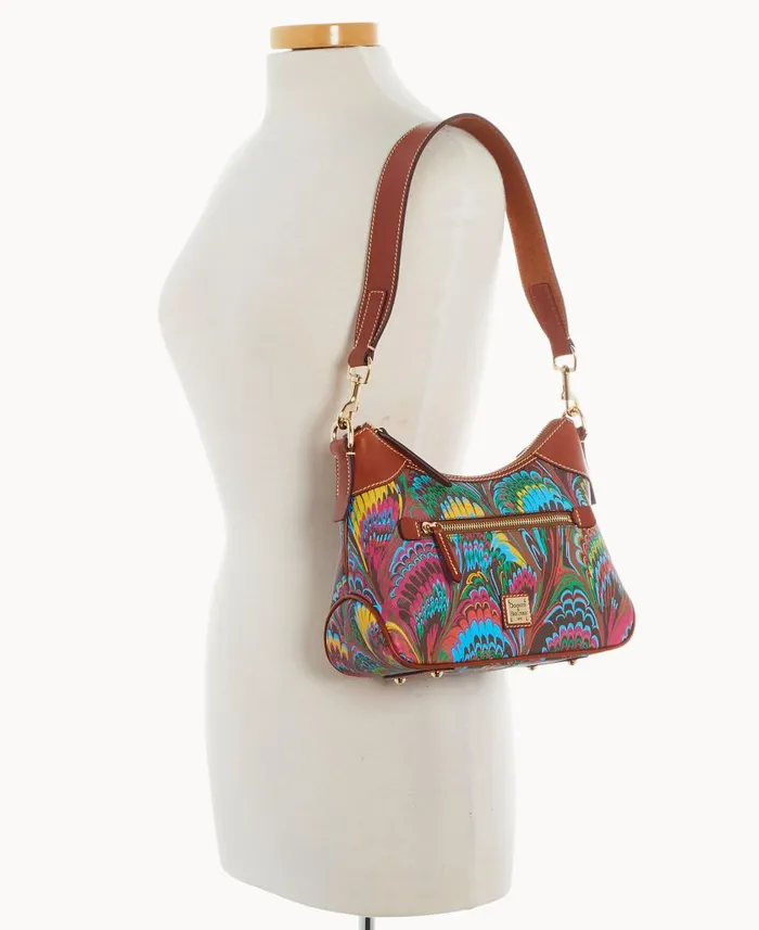 Woman Plumes Small Hobo Brown Dooney and Bourke Shoulder Bags Woman Plumes Small Hobo Brown Dooney and Bourke Shoulder Bags