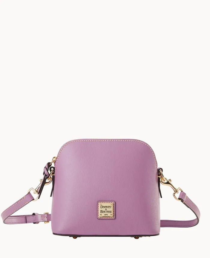 Woman Saffiano Domed Crossbody Light Mauve Dooney and Bourke Crossbodies