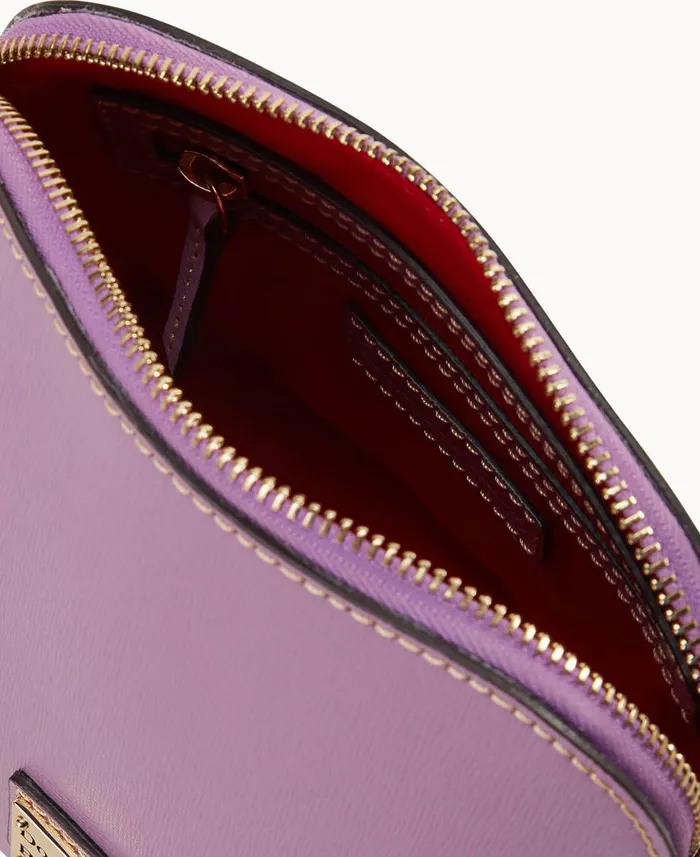 Woman Saffiano Domed Crossbody Light Mauve Dooney and Bourke Crossbodies Woman Saffiano Domed Crossbody Light Mauve Dooney and Bourke Crossbodies