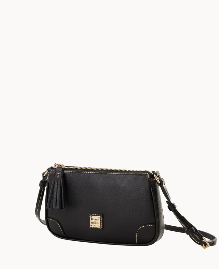 Woman Saffiano Slim Crossbody Black Dooney and Bourke Crossbodies Woman Saffiano Slim Crossbody Black Dooney and Bourke Crossbodies
