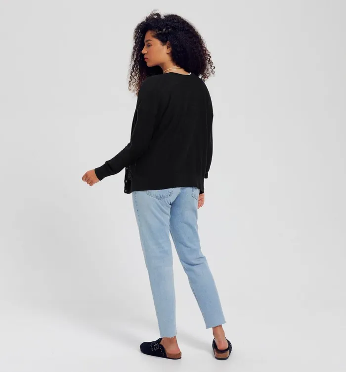 Women 2Way Cardigan 8211 Black Promod Jumpers And Cardigans Women 2Way Cardigan 8211 Black Promod Jumpers And Cardigans