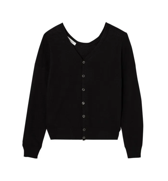 Women 2Way Cardigan 8211 Black Promod Jumpers And Cardigans Women 2Way Cardigan 8211 Black Promod Jumpers And Cardigans