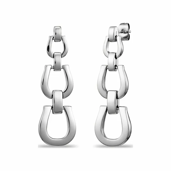Women Aigner Jewelry Long Earrings With Logo Links