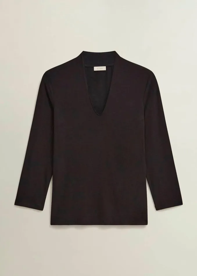 Women Aimee Double Fronted Top Black Hobbs Tops